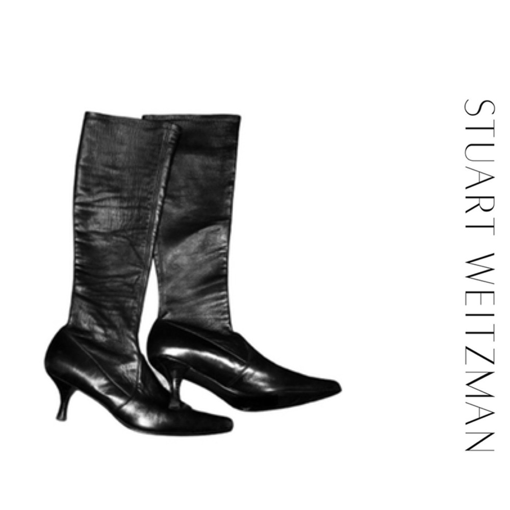 Stuart Weitzman black leather boots